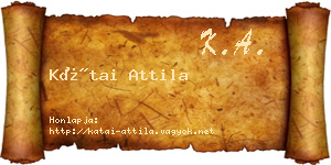 Kátai Attila névjegykártya